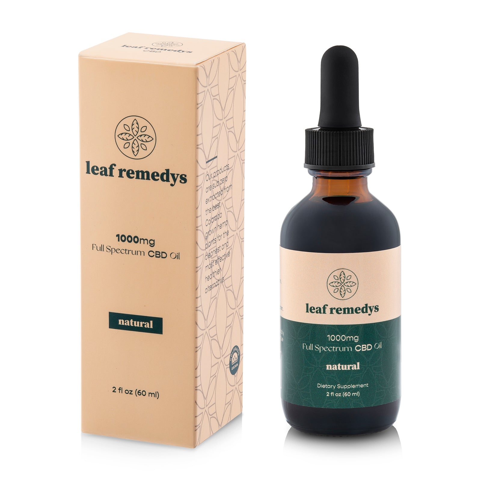 60ML Full Spectrum CBD tincture - Leaf Remedys