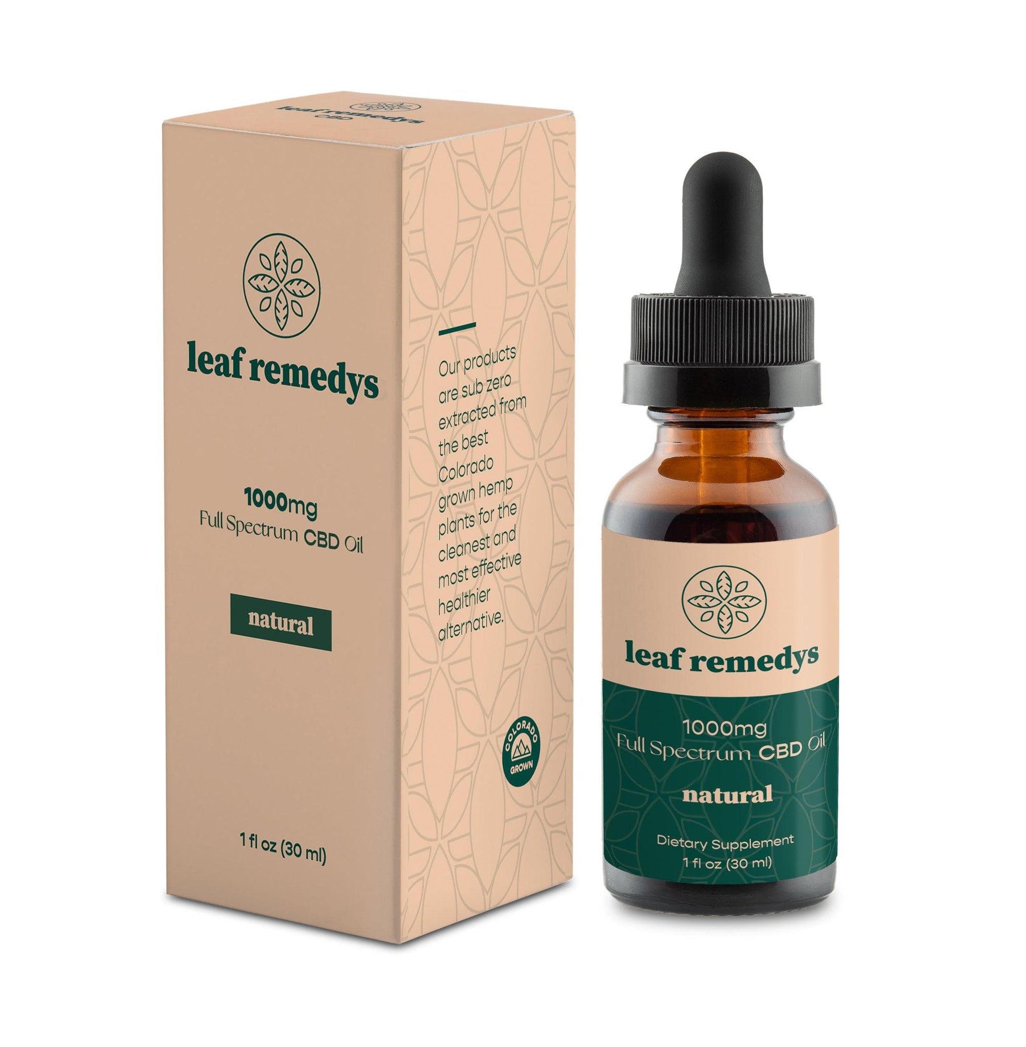 30ML Full Spectrum CBD Tincture - Leaf Remedys