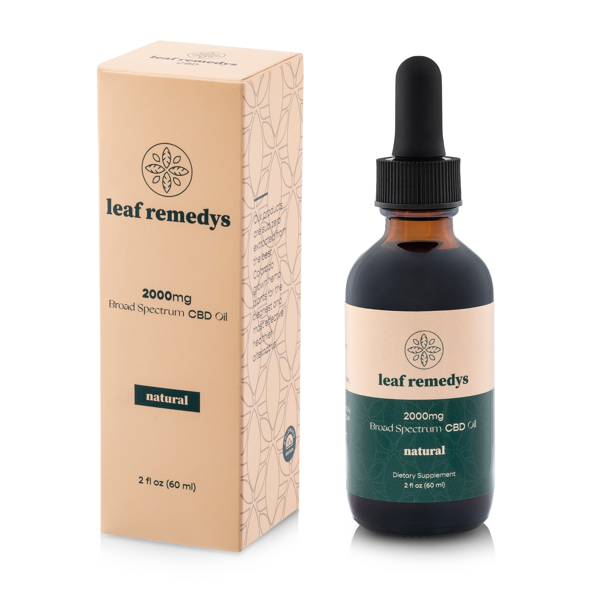 60ML Broad Spectrum CBD tincture - Leaf Remedys