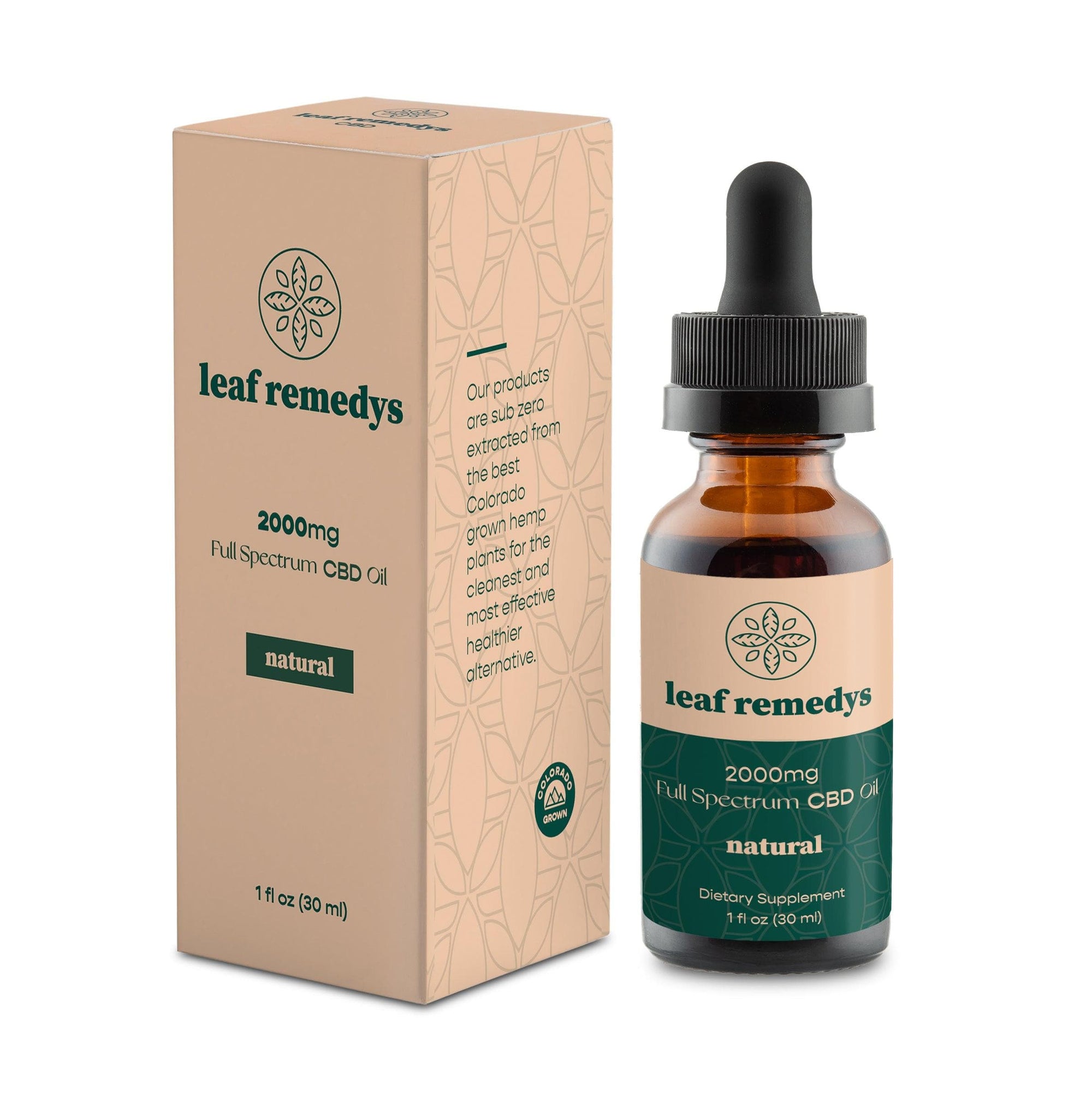 30ML Full Spectrum CBD Tincture - Leaf Remedys