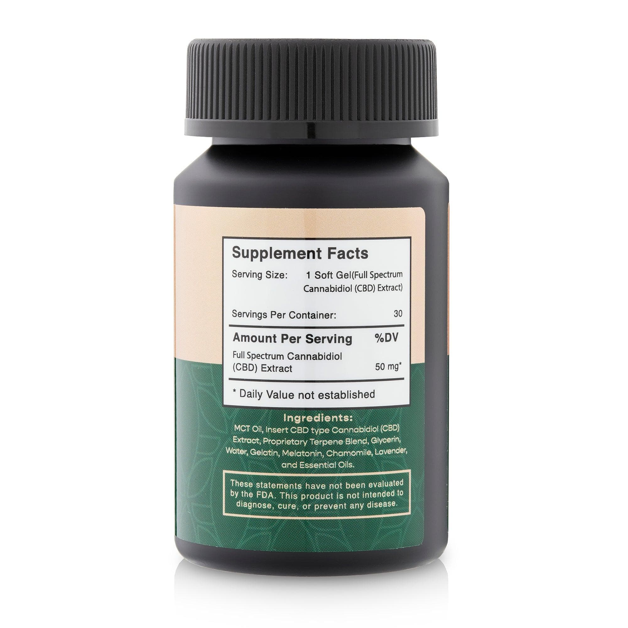 1500mg CBD Soft Gels sleep formula - Leaf Remedys