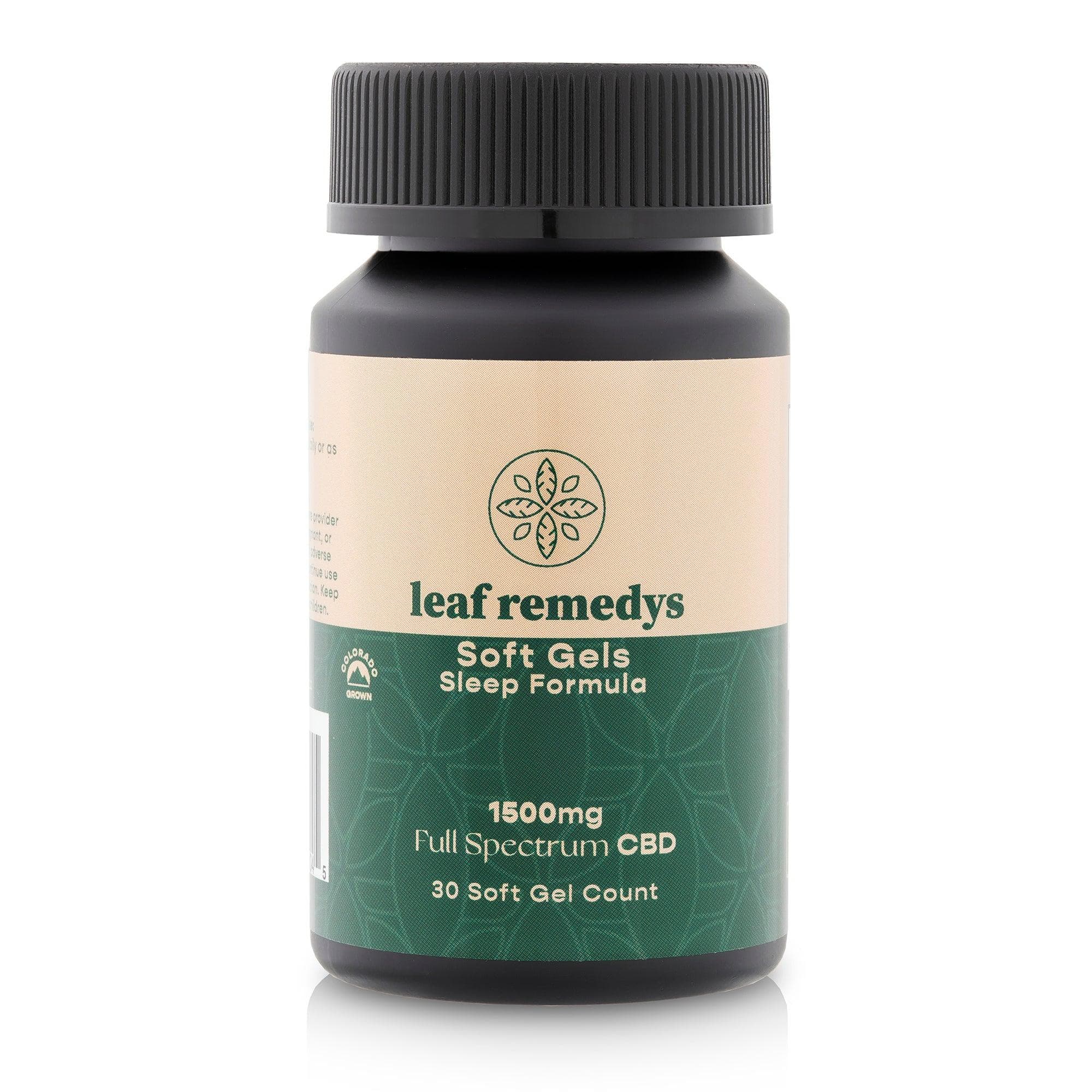 1500mg CBD Soft Gels sleep formula - Leaf Remedys