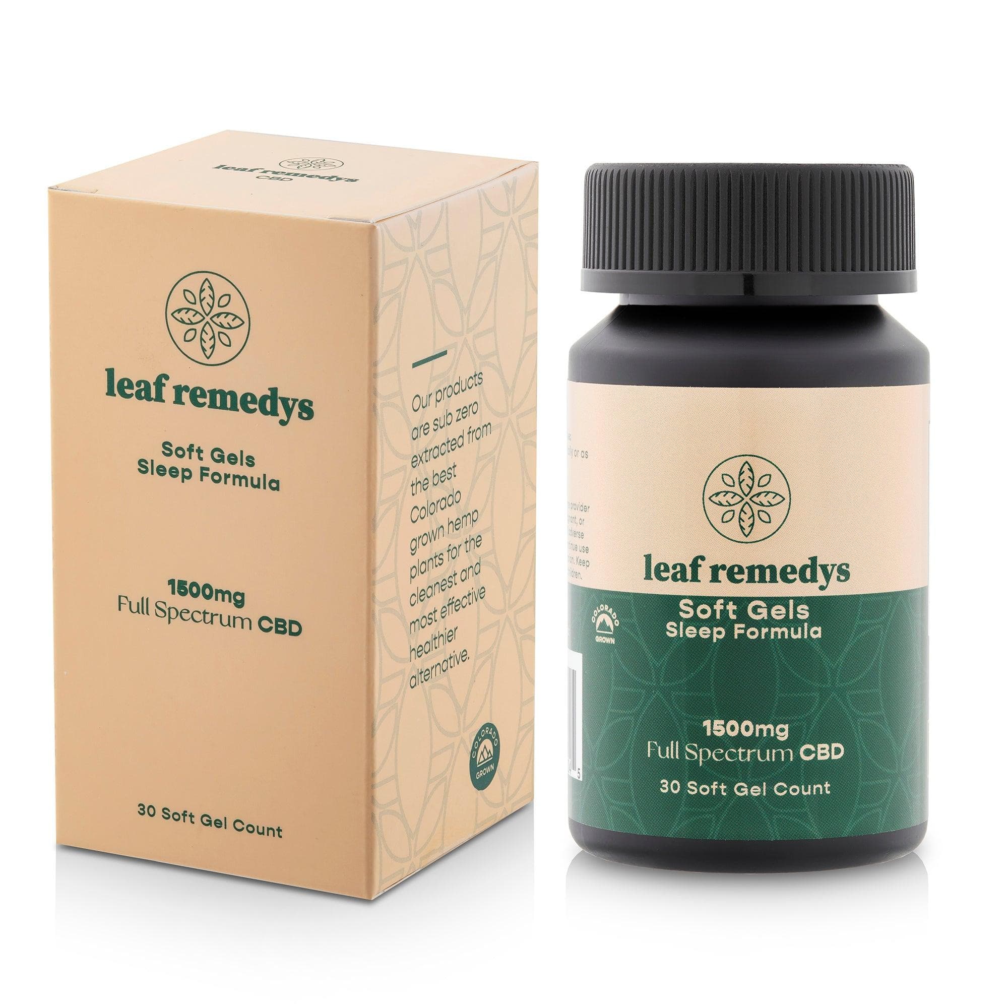 1500mg CBD Soft Gels sleep formula - Leaf Remedys