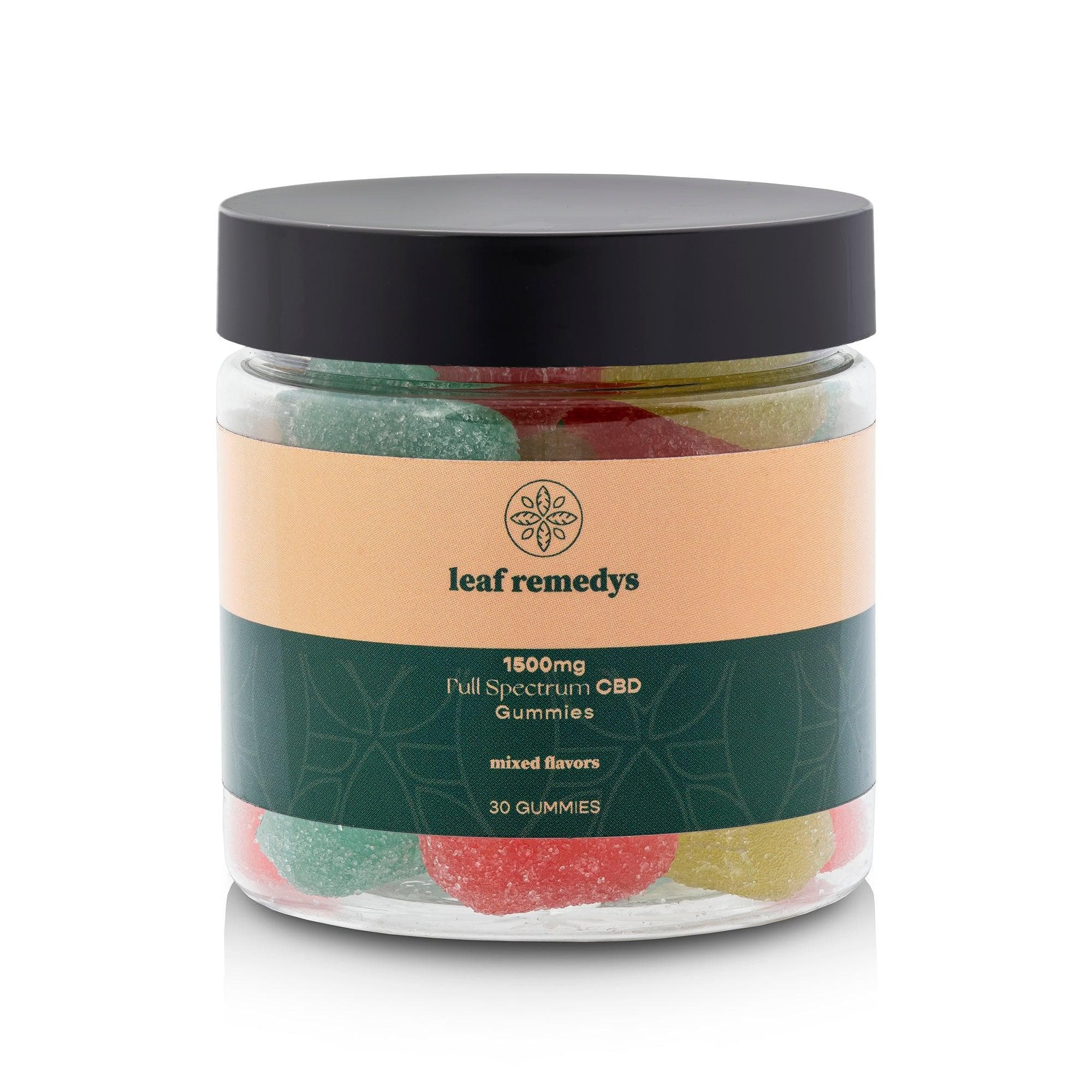 1500mg CBD Gummies mixed flavors - Leaf Remedys