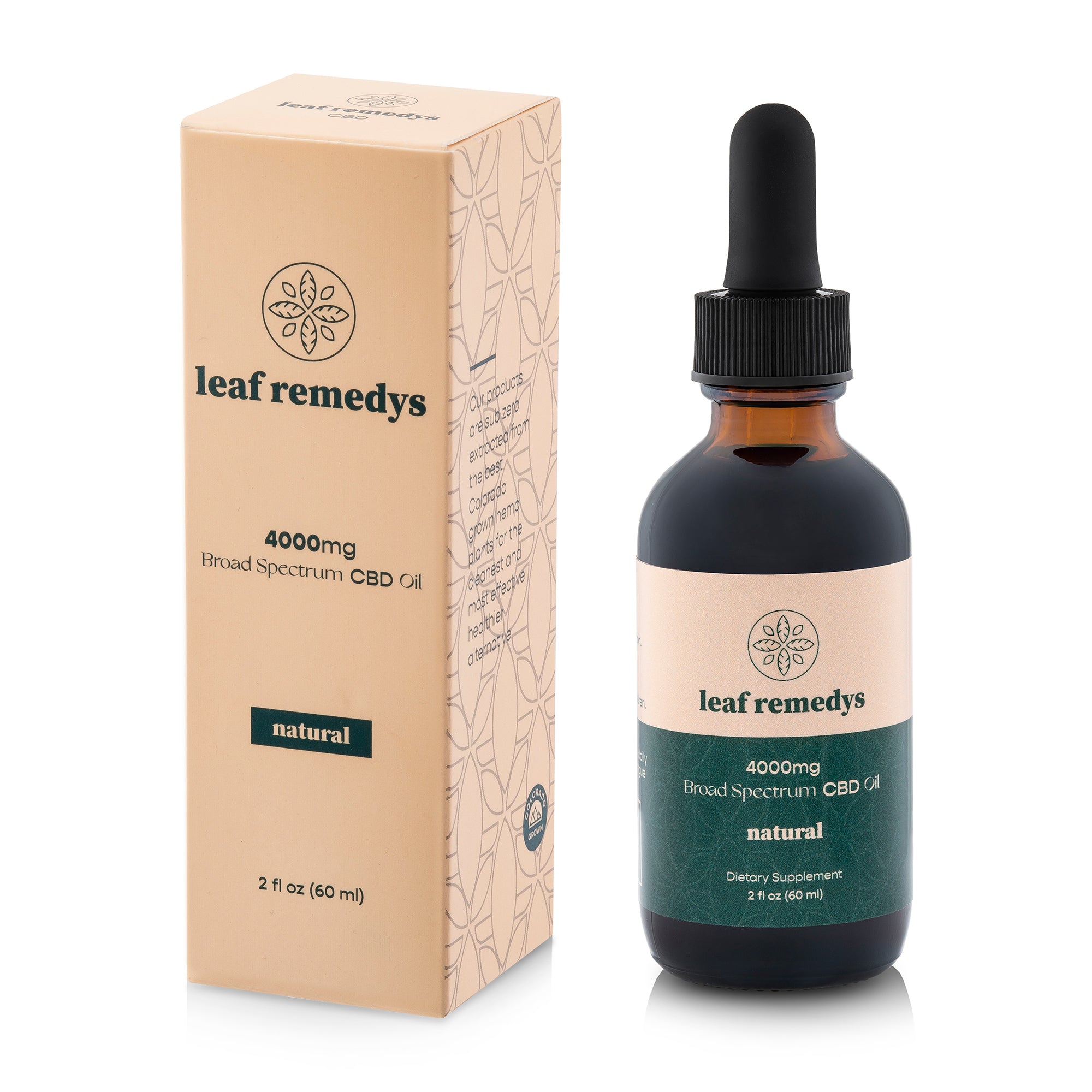 60ML Broad Spectrum CBD tincture - Leaf Remedys