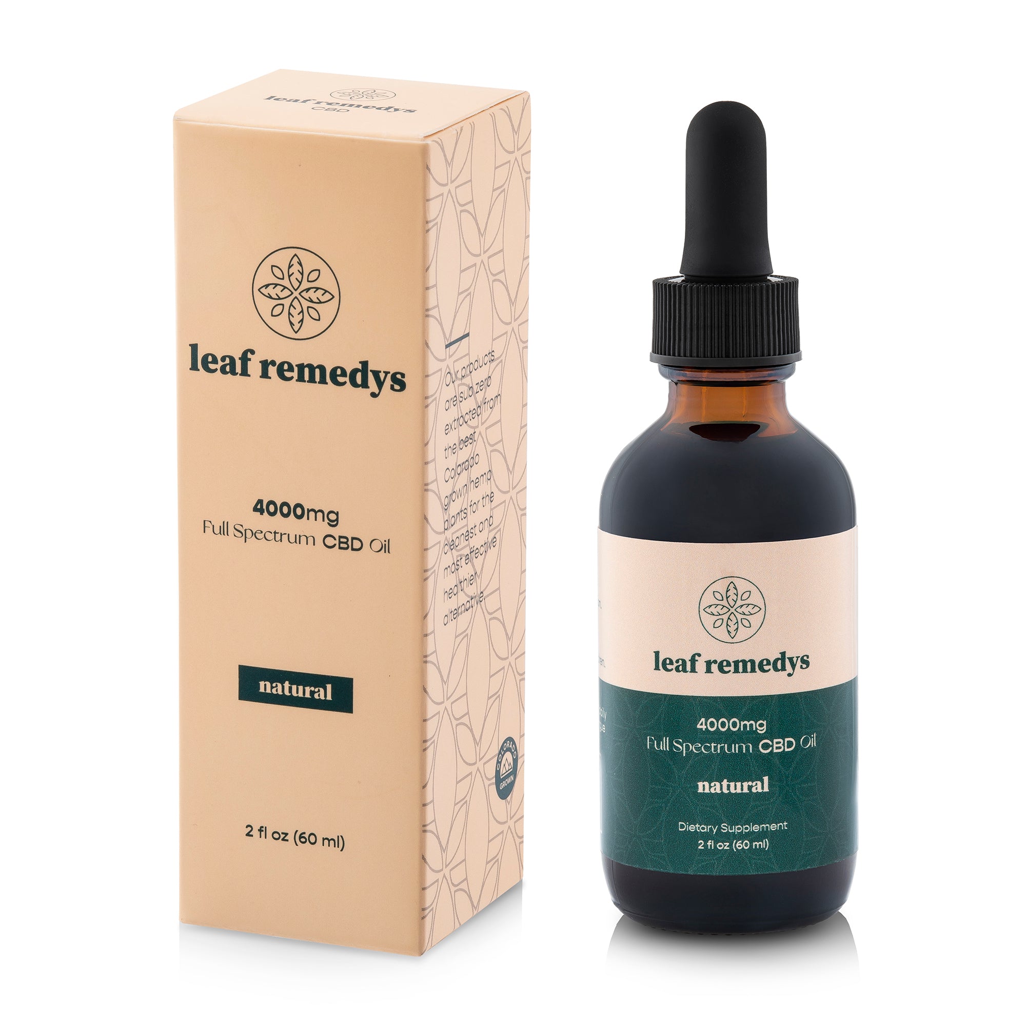 60ML Full Spectrum CBD tincture - Leaf Remedys