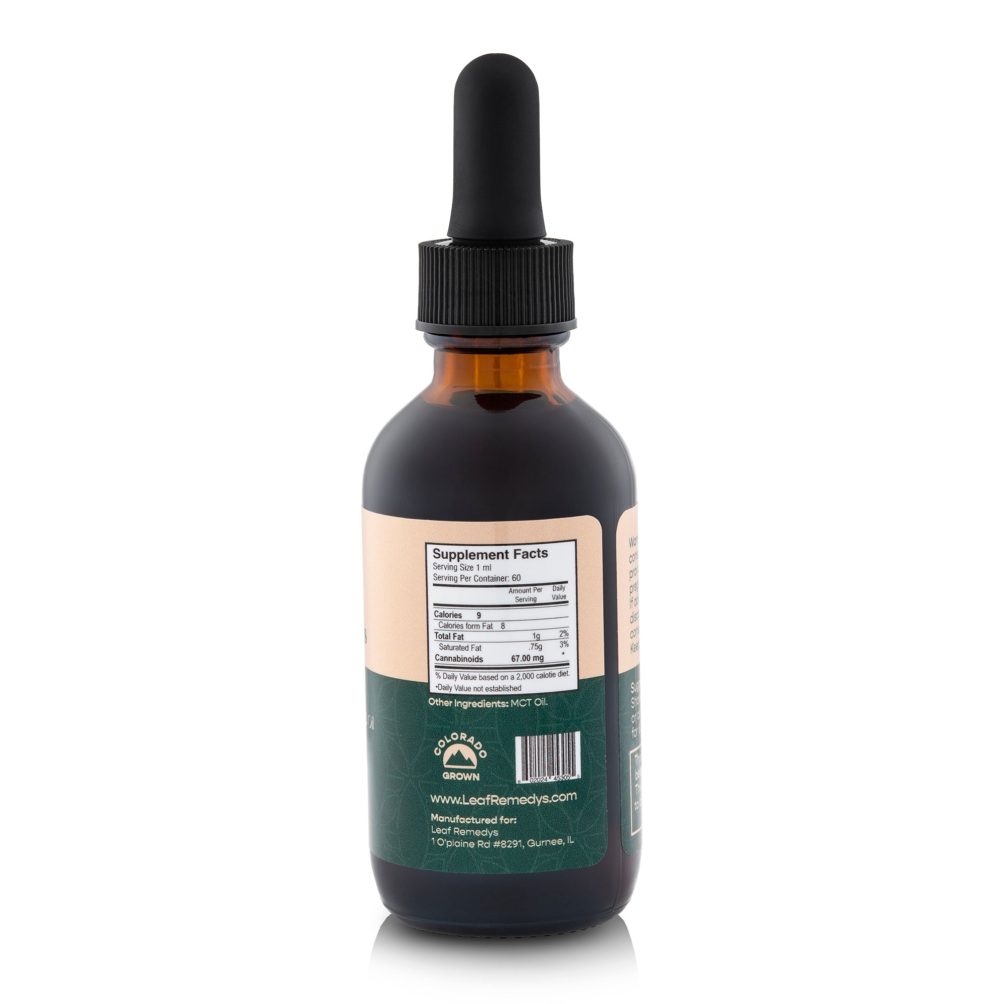 60ML Broad Spectrum CBD tincture - Leaf Remedys