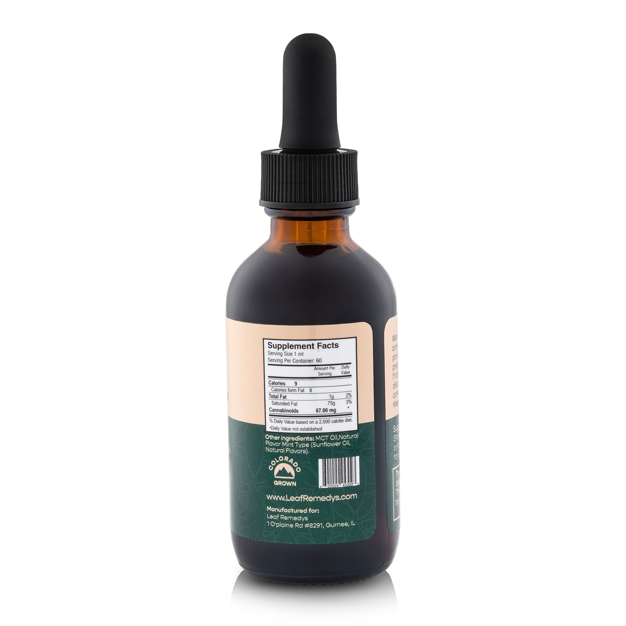 60ML Full Spectrum CBD tincture - Leaf Remedys