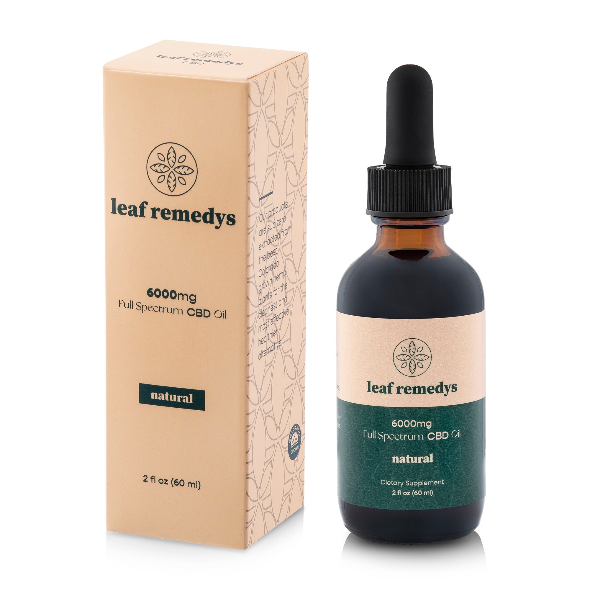 60ML Full Spectrum CBD tincture - Leaf Remedys
