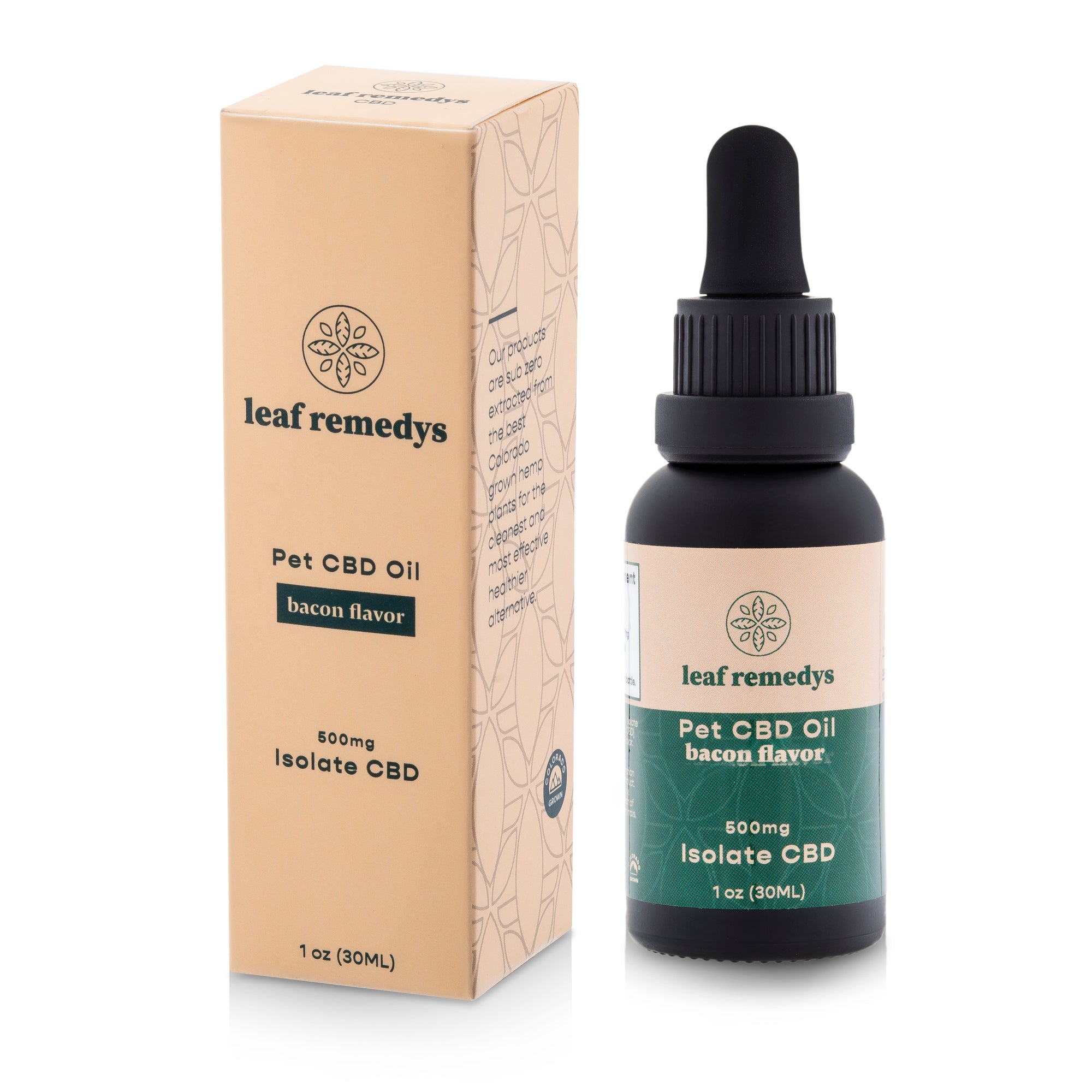Pet Tincture 500mg Isolate CBD - Leaf Remedys