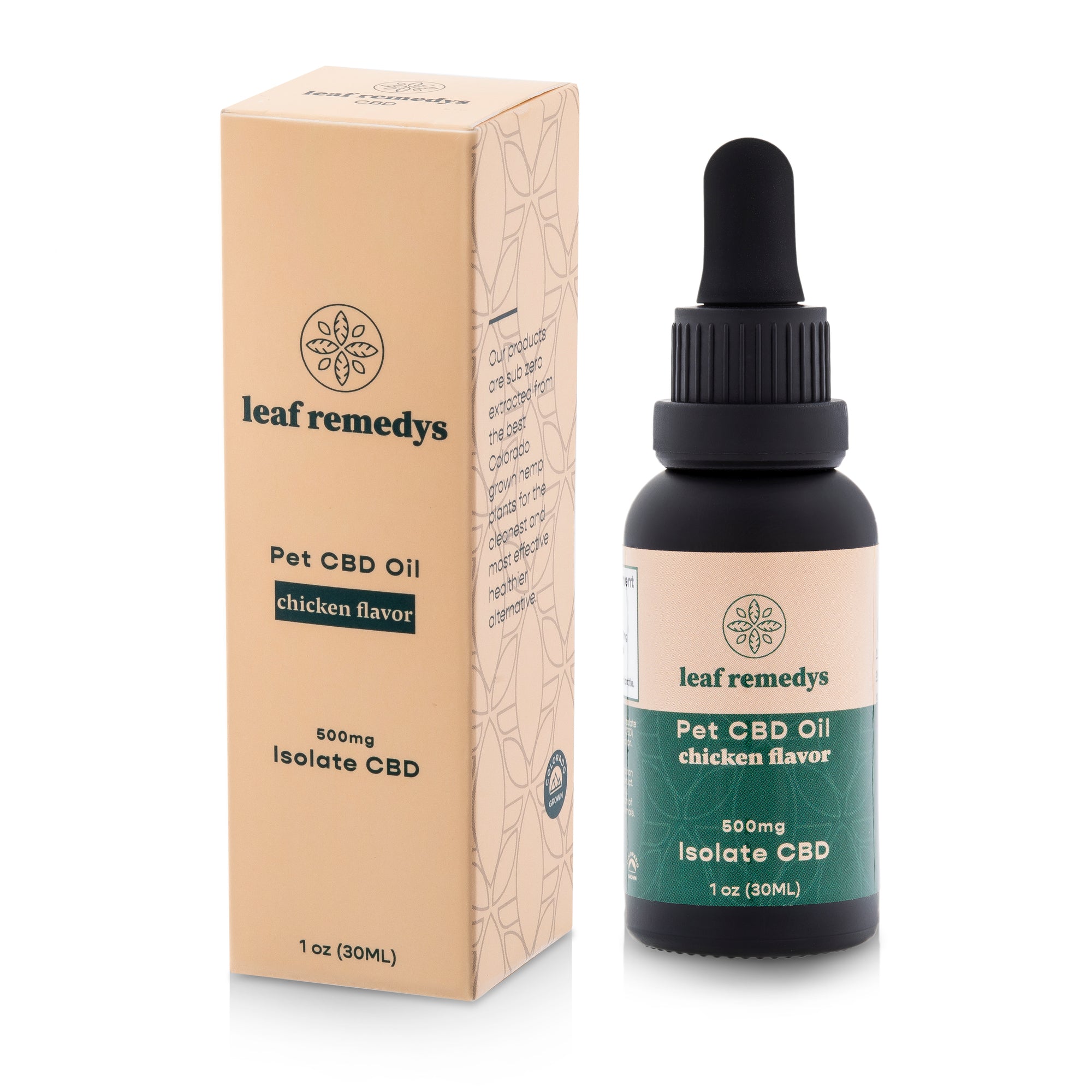 Pet Tincture 500mg Isolate CBD - Leaf Remedys