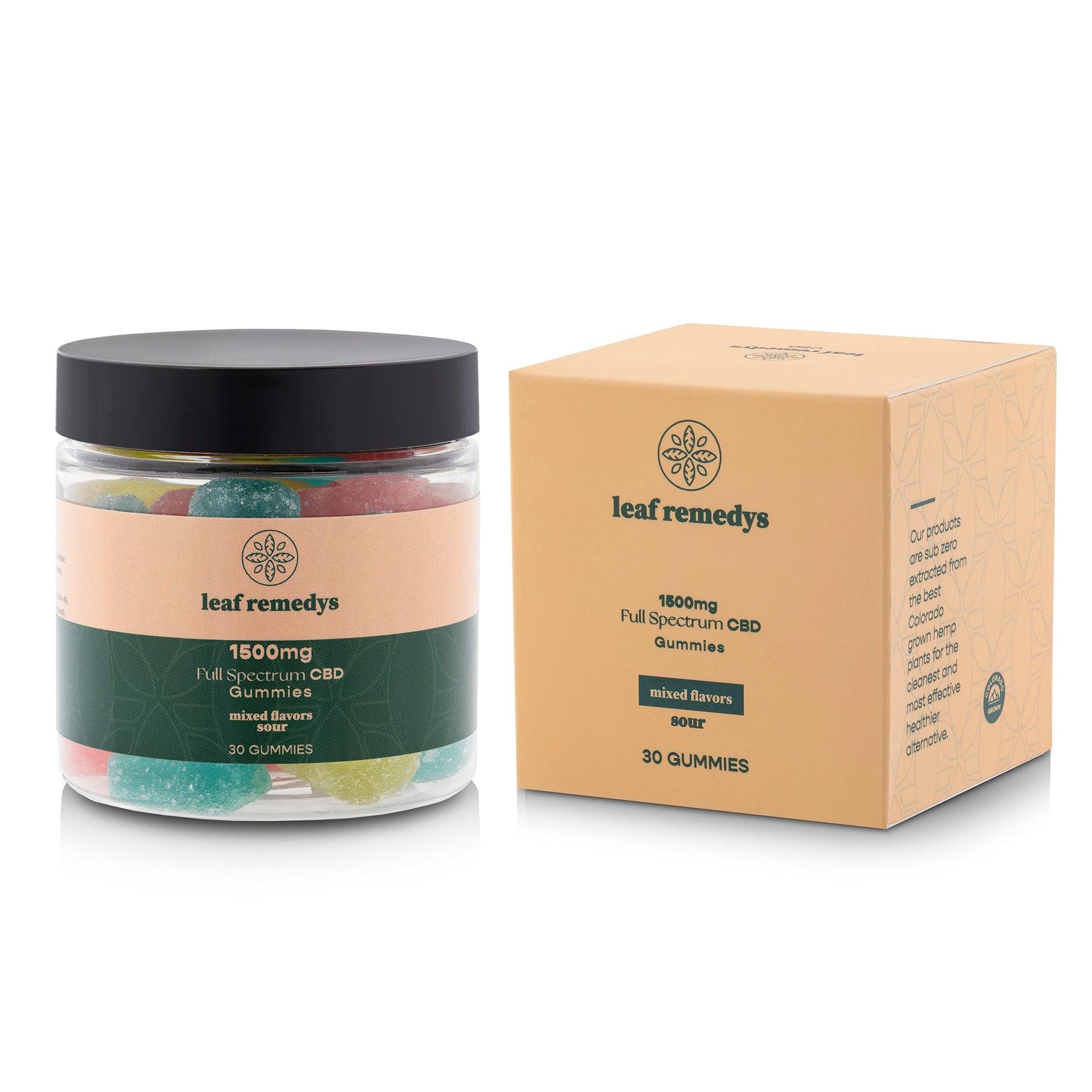 1500mg CBD Gummies mixed flavors - Leaf Remedys