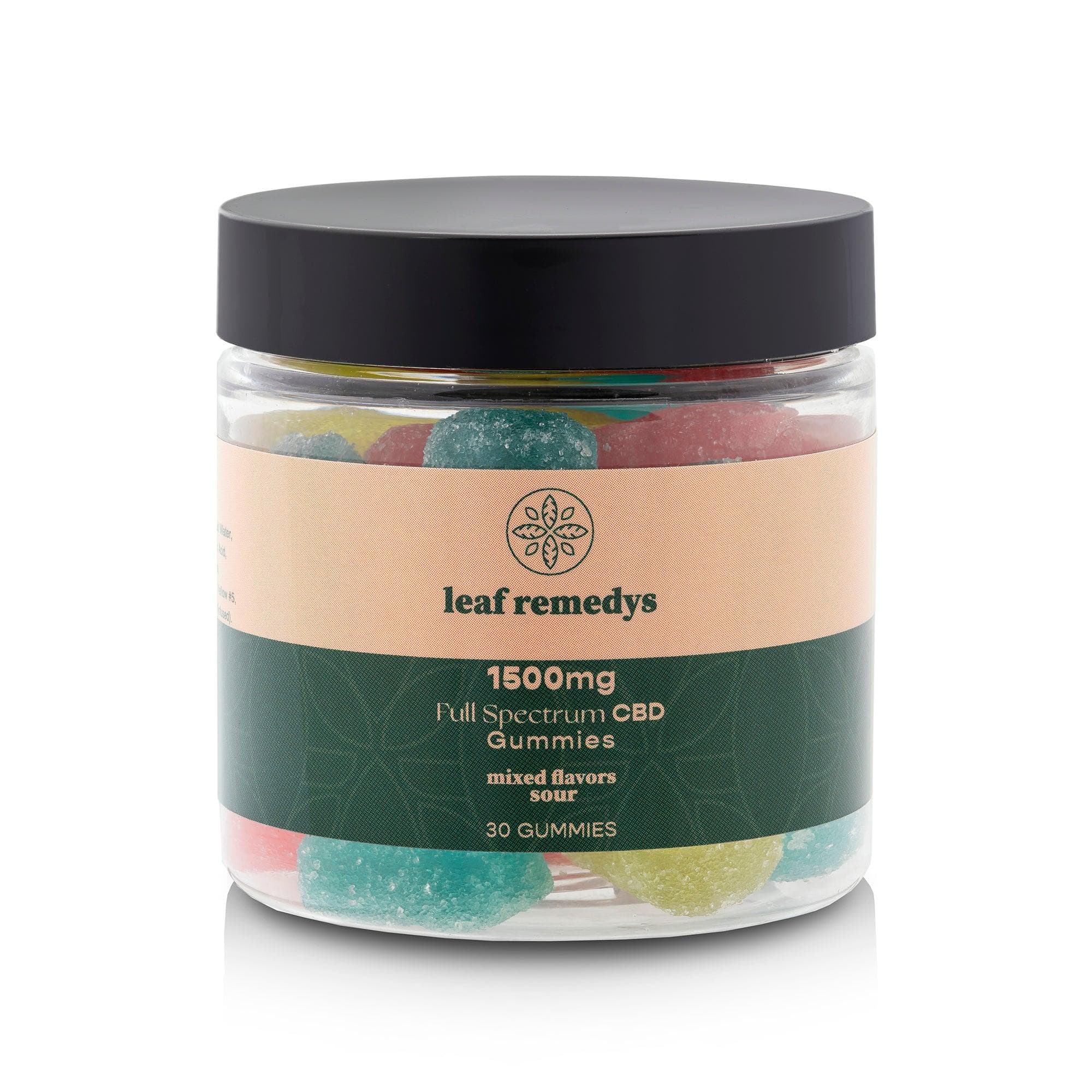 1500mg CBD Gummies mixed flavors - Leaf Remedys