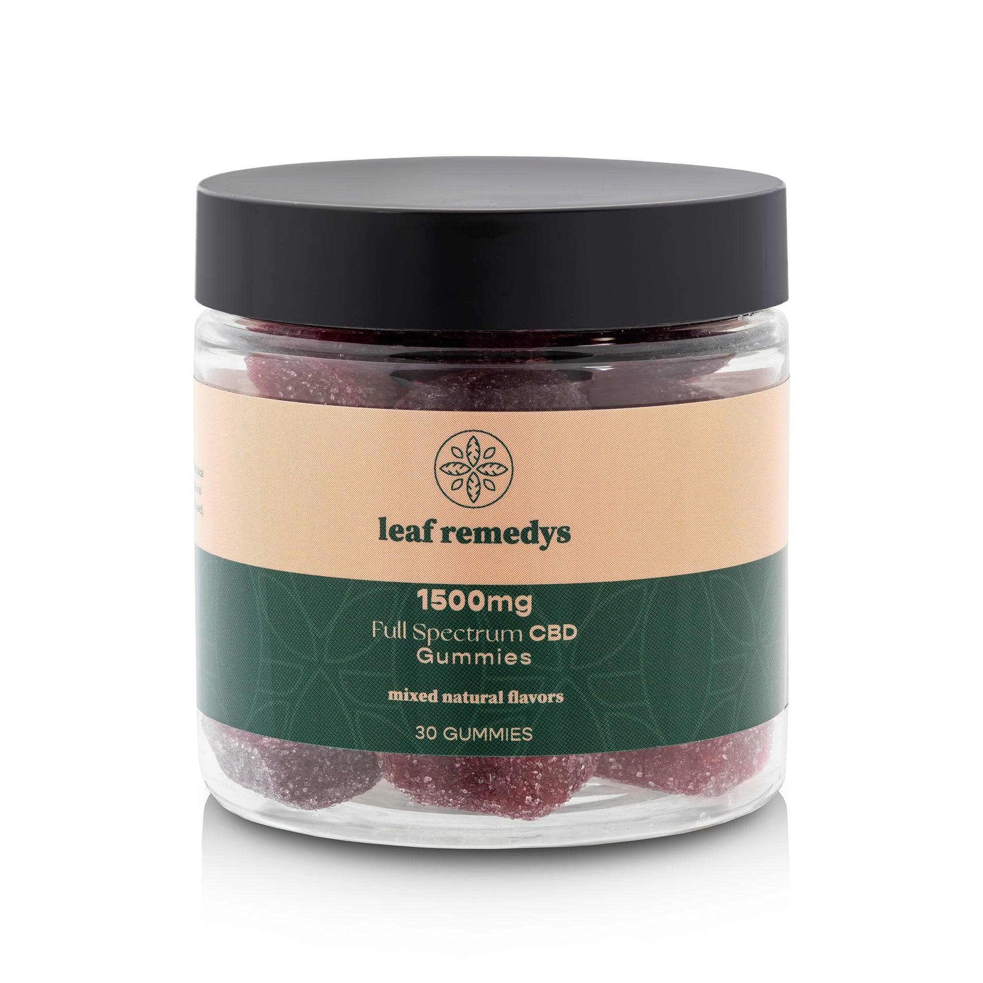 1500Mg Mixed Natural Flavors CBD Gummies - Leaf Remedys